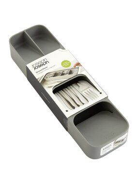 JOSEPH JOSEPH DrawerStore Compact Cutlery Organizer- Gray